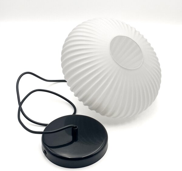 Lustr na lanku HARMA 1xE27/15W/230V pr. 25 cm bílá/černá