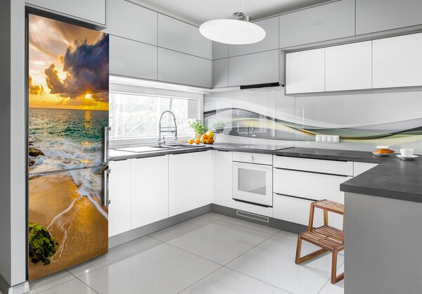 Nálepka na ledničku Západ slunce moře FridgeStick-70x190-f-98743273