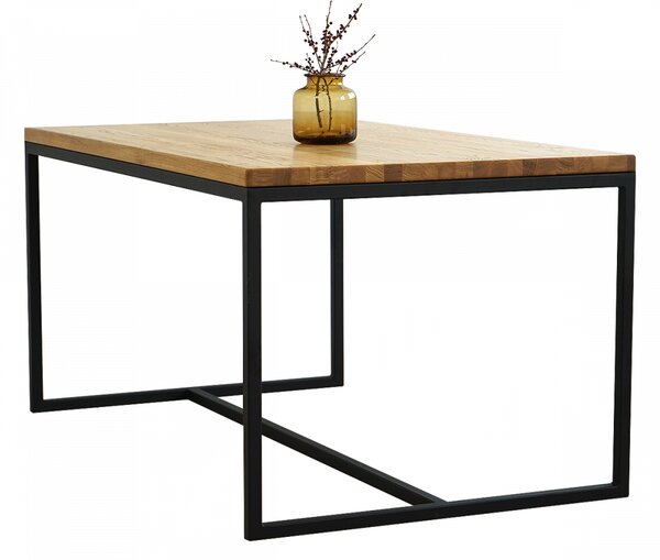 Jídelní stůl s masivní dubovou deskou Ela 1400 x 900 mm