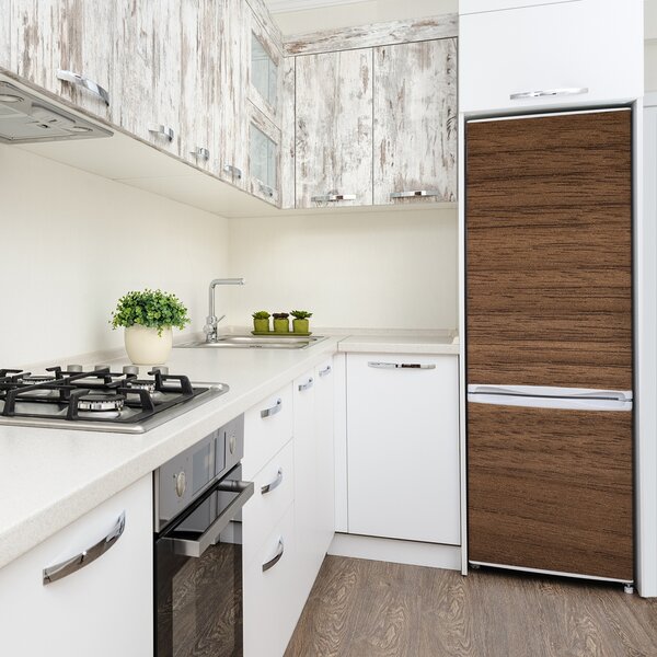 Nálepka tapeta na ledničku Dřevěné pozadí FridgeStick-70x190-f-98717110