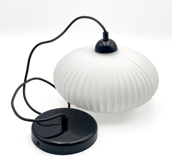 Lustr na lanku HARMA 1xE27/15W/230V pr. 25 cm bílá/černá