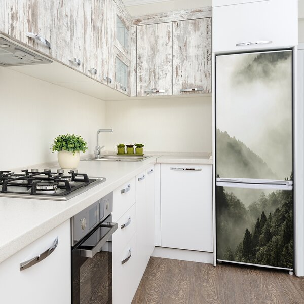 Nálepka tapeta na ledničku Mlha nad lesem FridgeStick-70x190-f-98626353