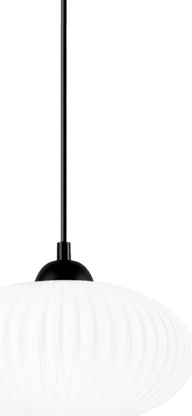 Lustr na lanku HARMA 1xE27/15W/230V pr. 25 cm bílá/černá