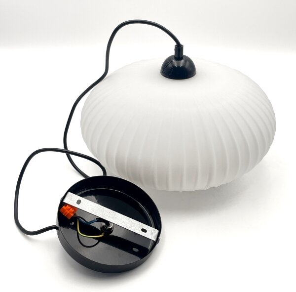 Lustr na lanku HARMA 1xE27/15W/230V pr. 30 cm bílá/černá