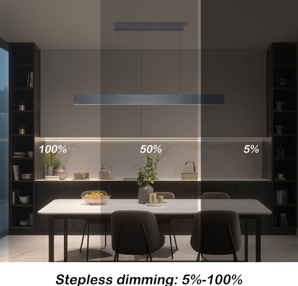 Brilagi - LED Stmív. lustr na lanku SLIMLINE LED/40W/230V 3000-6000K antracit+DO