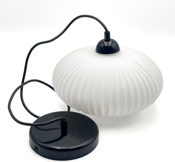 Lustr na lanku HARMA 1xE27/15W/230V pr. 30 cm bílá/černá