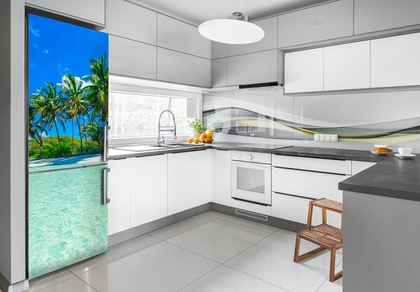 Nálepka tapeta na ledničku Tropická pláž FridgeStick-70x190-f-99365379
