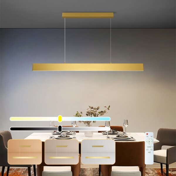 Brilagi - LED Stmív. lustr na lanku SLIMLINE LED/40W/230V 3000-6000K zlatá + DO