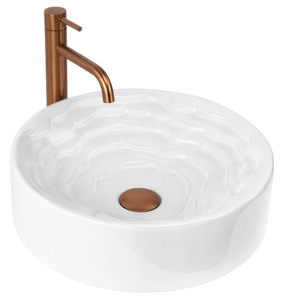 Rea Calla, umyvadlo na desku 420x420x130 mm, bílá, REA-U3507