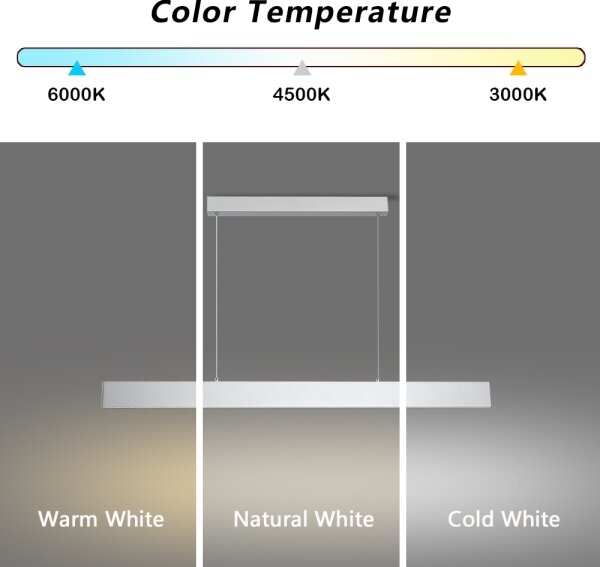 Brilagi - LED Stmív. lustr na lanku SLIMLINE LED/40W/230V 3000-6000K stříbrná+DO