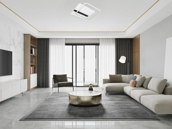 LED Stmívatelné stropní svítidlo LED/95W/230V 3000-6500K bílá + dálkové ovládání