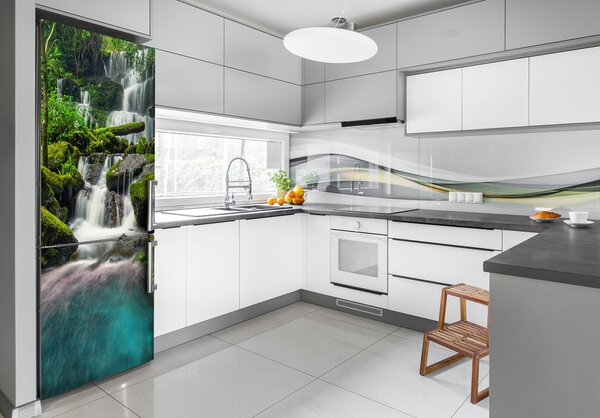 Nálepka na ledničku Vodopád v pralese FridgeStick-70x190-f-99201253