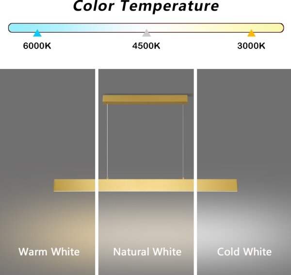 Brilagi - LED Stmív. lustr na lanku SLIMLINE LED/40W/230V 3000-6000K zlatá + DO