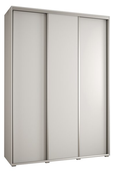 - Šatní skříň YVONA 1 - 170/45 cm, bílá / stříbrná