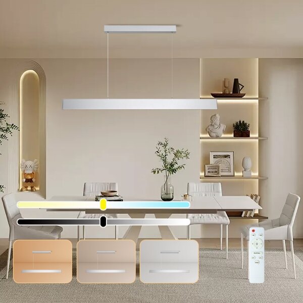 Brilagi - LED Stmív. lustr na lanku SLIMLINE LED/40W/230V 3000-6000K stříbrná+DO