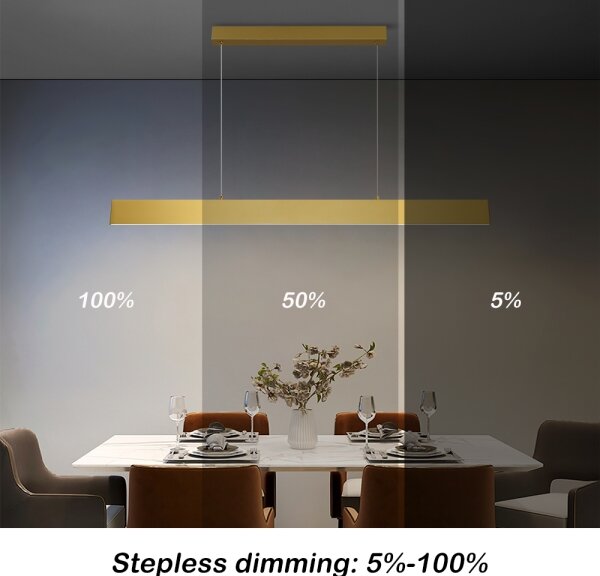 Brilagi - LED Stmív. lustr na lanku SLIMLINE LED/40W/230V 3000-6000K zlatá + DO