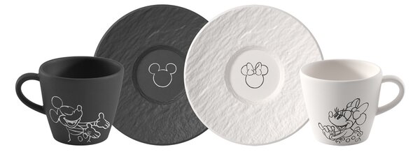 Villeroy&Boch Villeroy & Boch Manufacture Rock - Mickey Mouse Espresso šálek a podšálek, 4 kusy