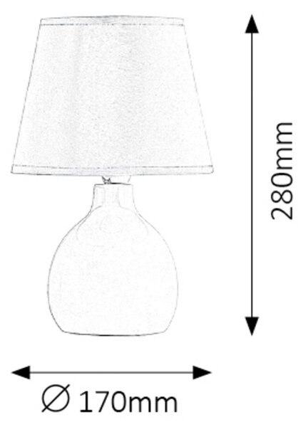 Rabalux INGRID stolní lampičkamax. 1x40W | E14 | IP20 - zelená