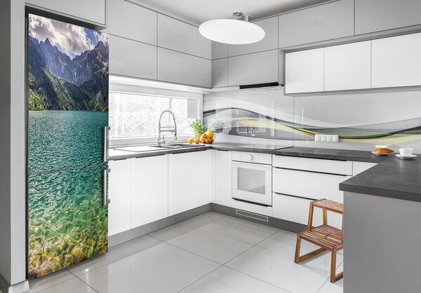 Nálepka tapeta na ledničku Jezero v horách FridgeStick-70x190-f-99700866