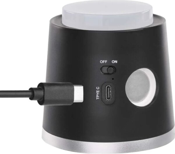 LED Stmívatelná nabíjecí stolní lampa 4v1 LED/6W/3,7V 3000K/4000K/6500K černá