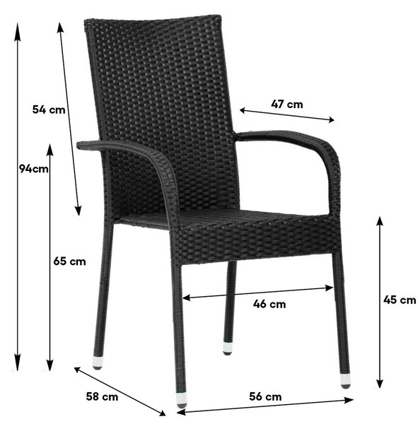 Vikio Zahradní set 205x90 pro 8 osob DT278 antracit