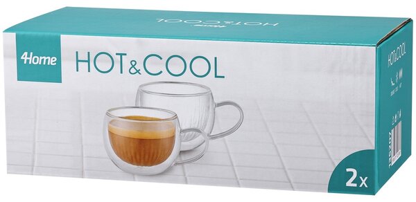 4Home Termo sklenice na cappuccino Hot&Cool 270 ml, 2 ks