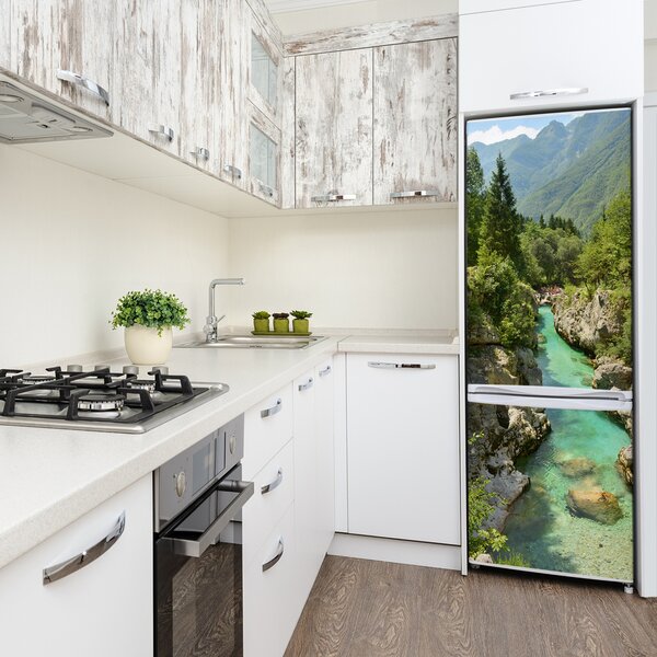 Nálepka fototapeta na ledničku Horský potok FridgeStick-70x190-f-99672886