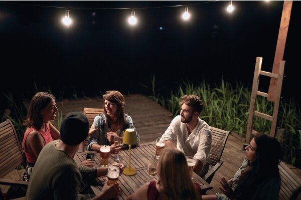 Kanlux 36323 - LED Stmívatelná stolní lampa INITA LED/1,2W/1800 mAh IP54 žlutá