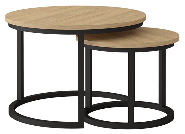 Konferenční stolek Lorento, Dub Sonoma (černá konstrukce)