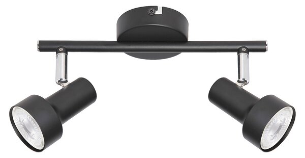 Rabalux KONRAD přisazené stropní bodové svítidlo 2x50W | GU10 | IP20 - nastavitelné, černá