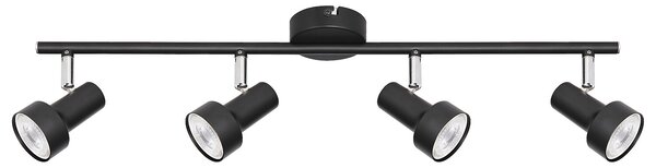 Rabalux KONRAD přisazené stropní bodové svítidlo 4x50W | GU10 | IP20 - nastavitelné, černá