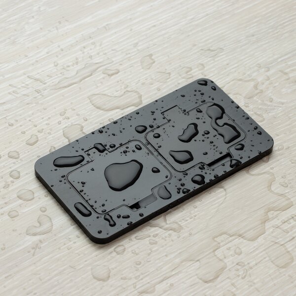 Solight 5B323B - Venkovní vestavná podlahová dvojzásuvka IP55 černá obdélníkový