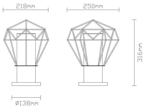 Globo 31358 - Venkovní lampa HORACE 1xE27/15W/230V IP44