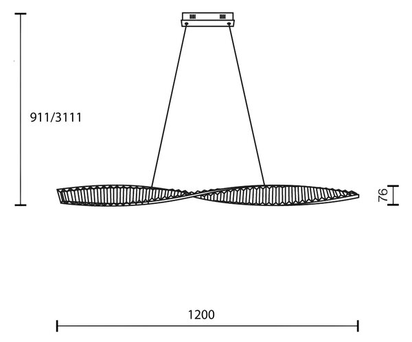 Maytoni Krone LED závěsné lineární svítidlo Ø1200mm