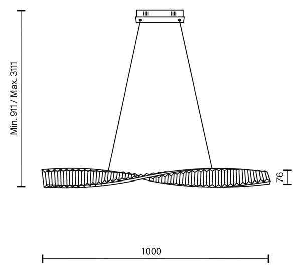 Maytoni Krone LED závěsné lineární svítidlo Ø1200mm
