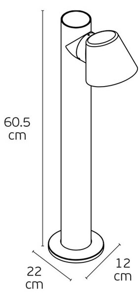VK Light Kover LED sloupkové svítidlo IP65 AntracitováSe dvěma hlavicemi