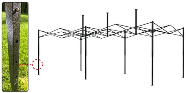 Zahradní párty stan EXPRESS modrý 3x6 m
