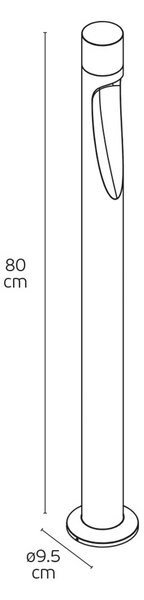 VK Light Korn LED sloupkové svítidlo IP65 Antracitová800 mm