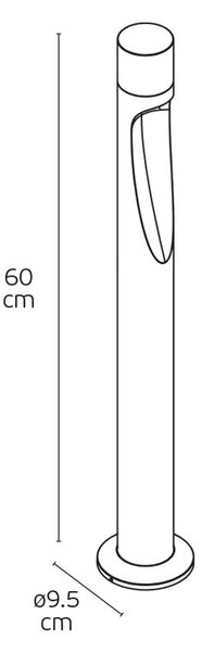 VK Light Korn LED sloupkové svítidlo IP65 Antracitová800 mm