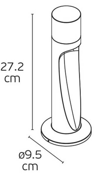 VK Light Korn LED sloupkové svítidlo IP65 Antracitová800 mm