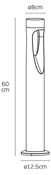 VK Light Korn II LED sloupkové svítidlo IP65 Hnědá600 mm
