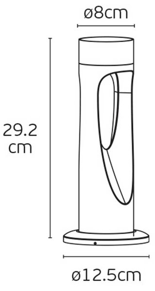 VK Light Korn II LED sloupkové svítidlo IP65 Hnědá600 mm