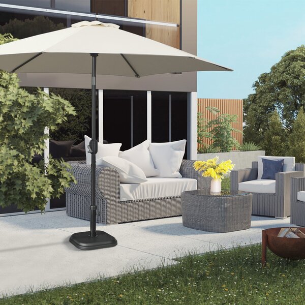 Základna slunečníku Outsunny, hmotnost 11 kg, cementová podstava pro slunečníky s průměrem 32-38 mm, pro terasu, patio, venkovní použití 36x36x31 cm Č