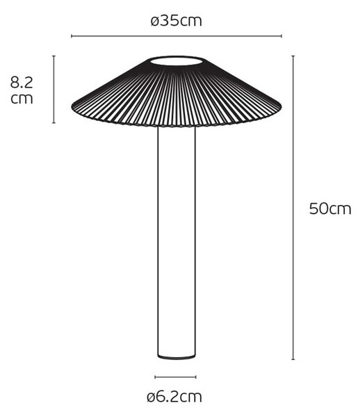VK Light Amelie LED sloupkové svítidlo IP65 Černá500 mm