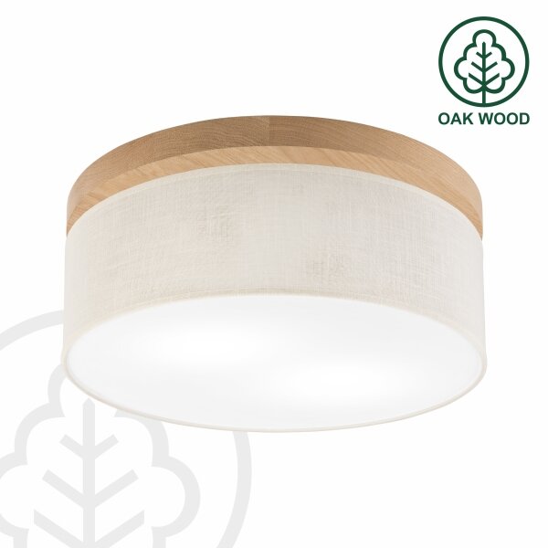 Brilagi - LED Stropní svítidlo BELLADONNA 2xE27/15W/230V pr. 40 cm krémová/dub