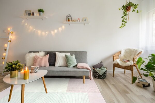 Osta, Kusový koberec Flux 46109/AE200, 60x120, růžová, obývací pokoj