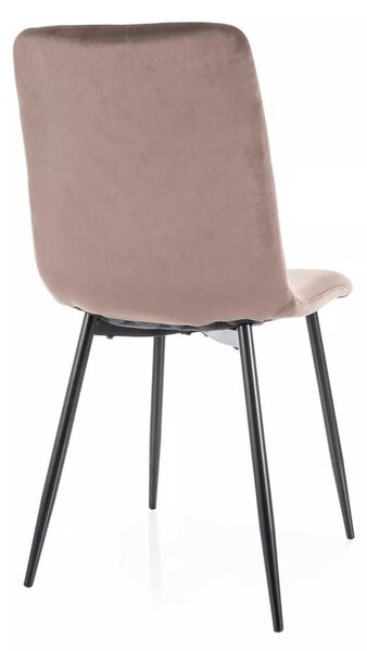 Jídelní židle Freville Velvet, hnědá