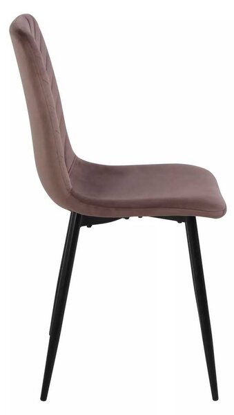 Jídelní židle Freville Velvet, hnědá