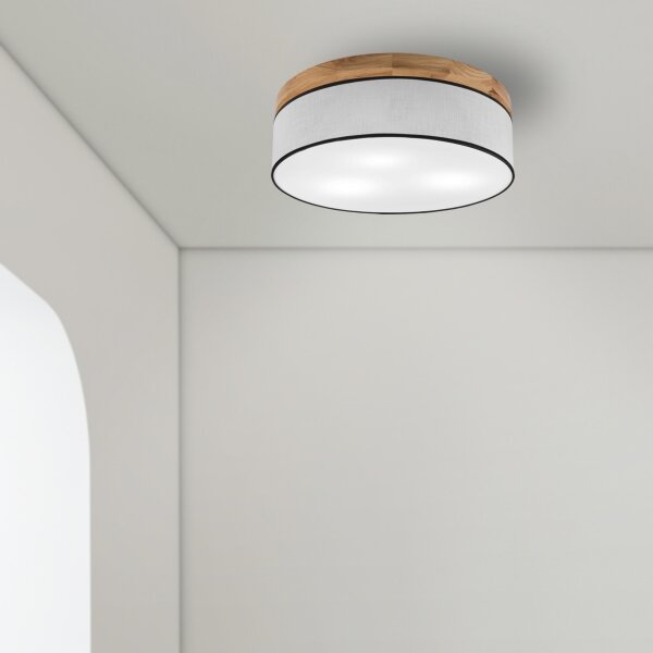 Brilagi - LED Stropní svítidlo BELLADONNA 3xE27/15W/230V pr. 50 cm bílá/dub