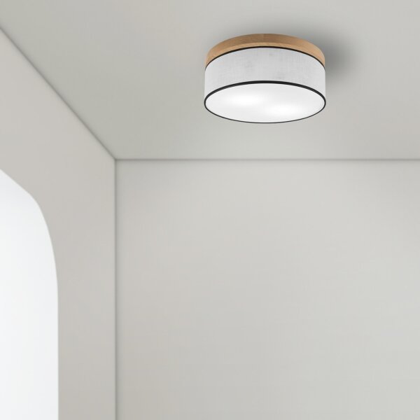 Brilagi - LED Stropní svítidlo BELLADONNA 2xE27/15W/230V pr. 40 cm bílá/dub